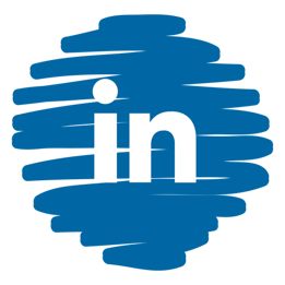 linkedin distorted round icon by vexels