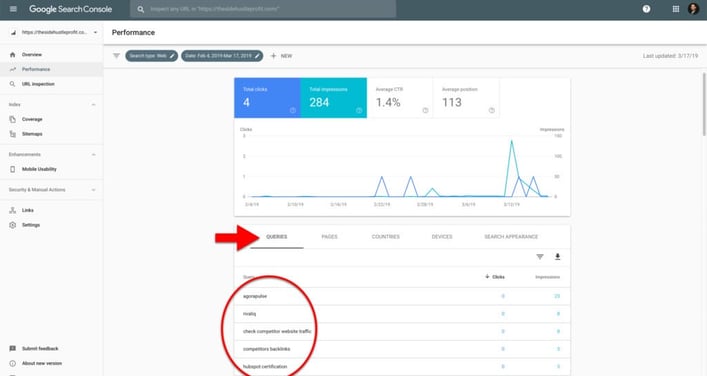 google search console performance 1