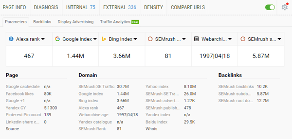 seoquake example